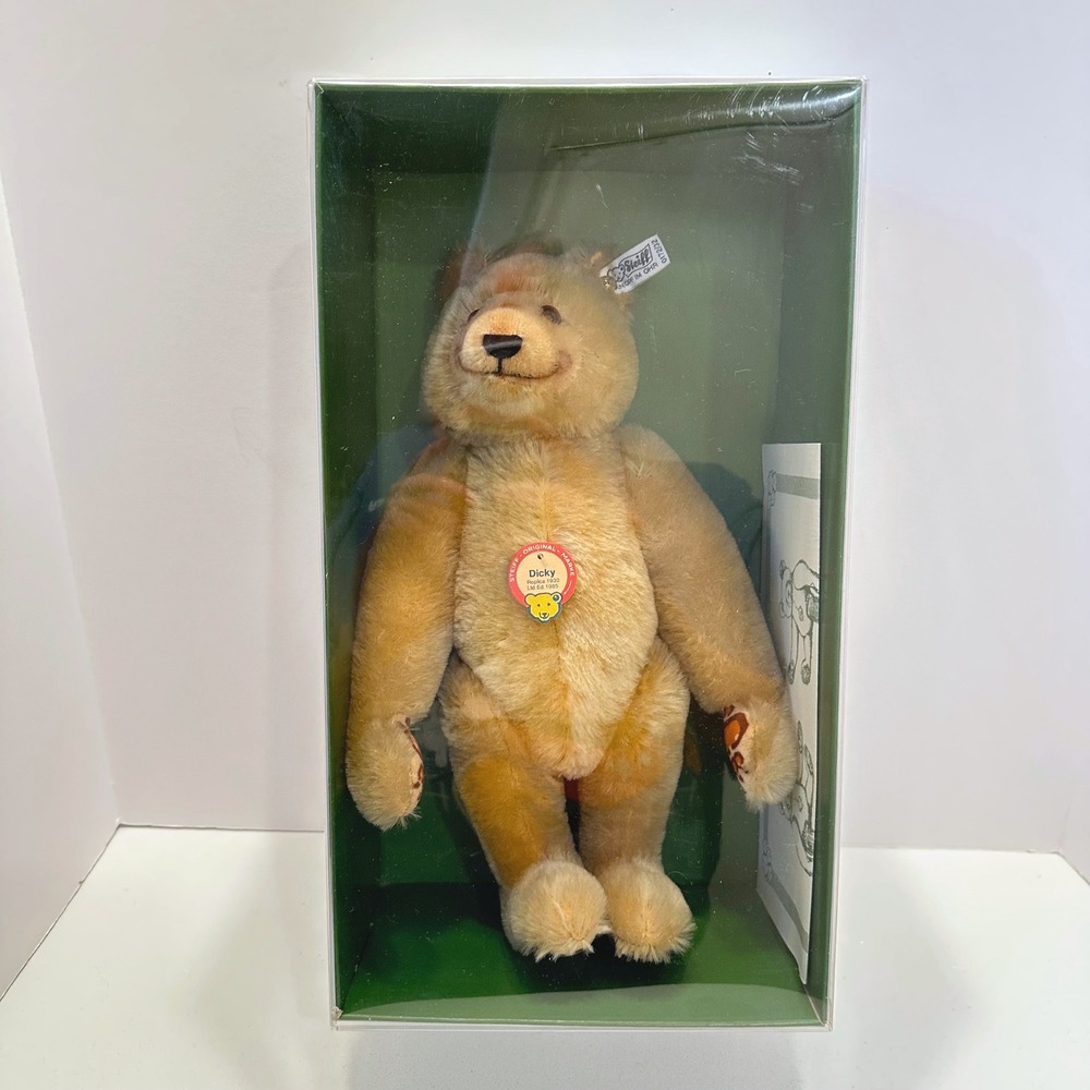 Steiff Dicky Bear 1930 Replica 1985 Limited Edition Mohair 0172/32 W Germany